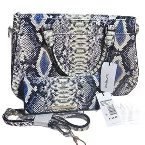NWT Brahmin Raelynn Cobalt Ballington with Tassel and matching wallet